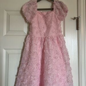 Rare Editions Pink Rosette Kids Dress
